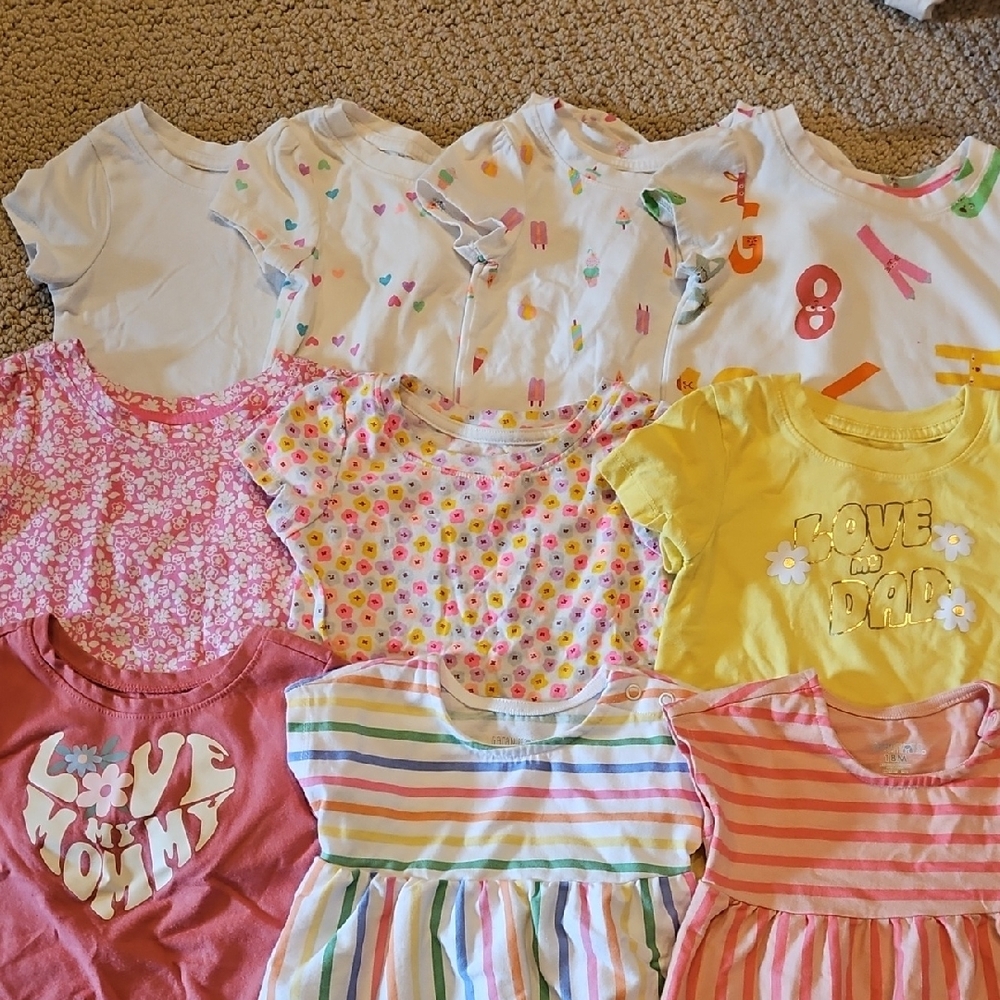 Colorful Baby Girl Shirts and Dresses Set